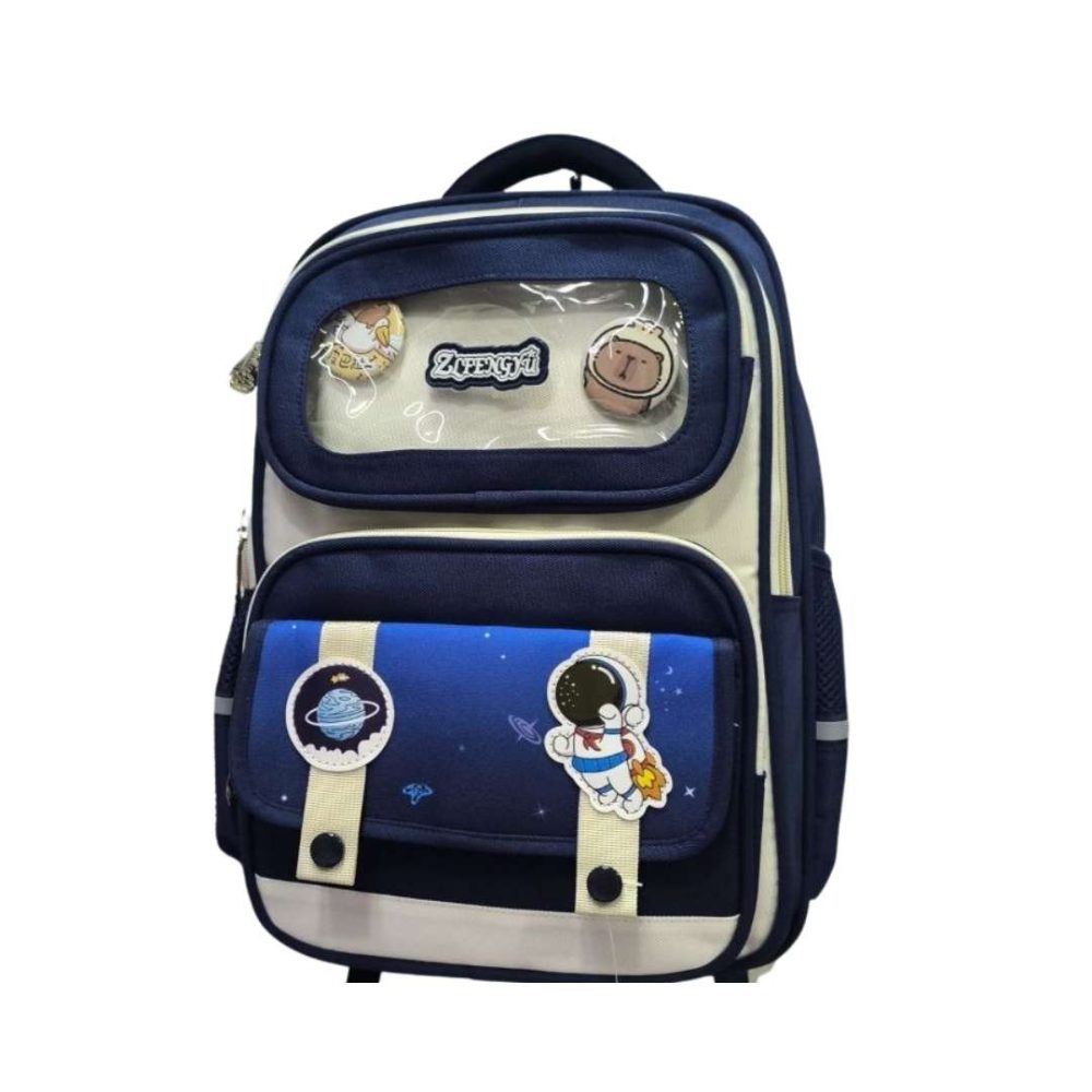 cartable bleu et blanc
