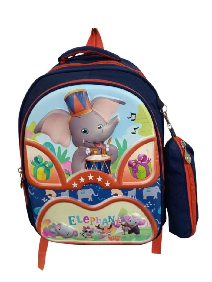 cartable orange et bleu